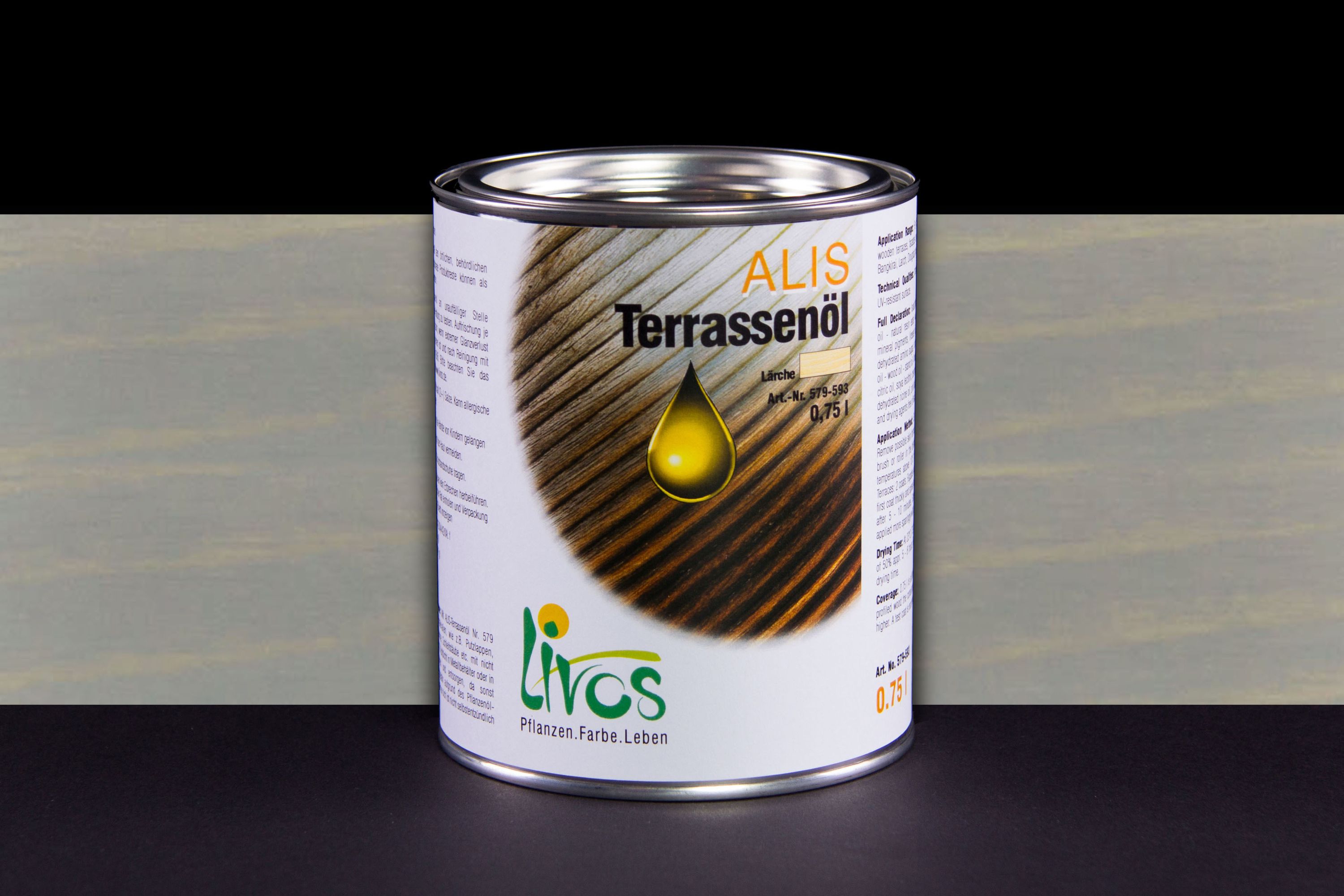 Livos ALIS Terrassenöl Nr. 579 Silbergrau