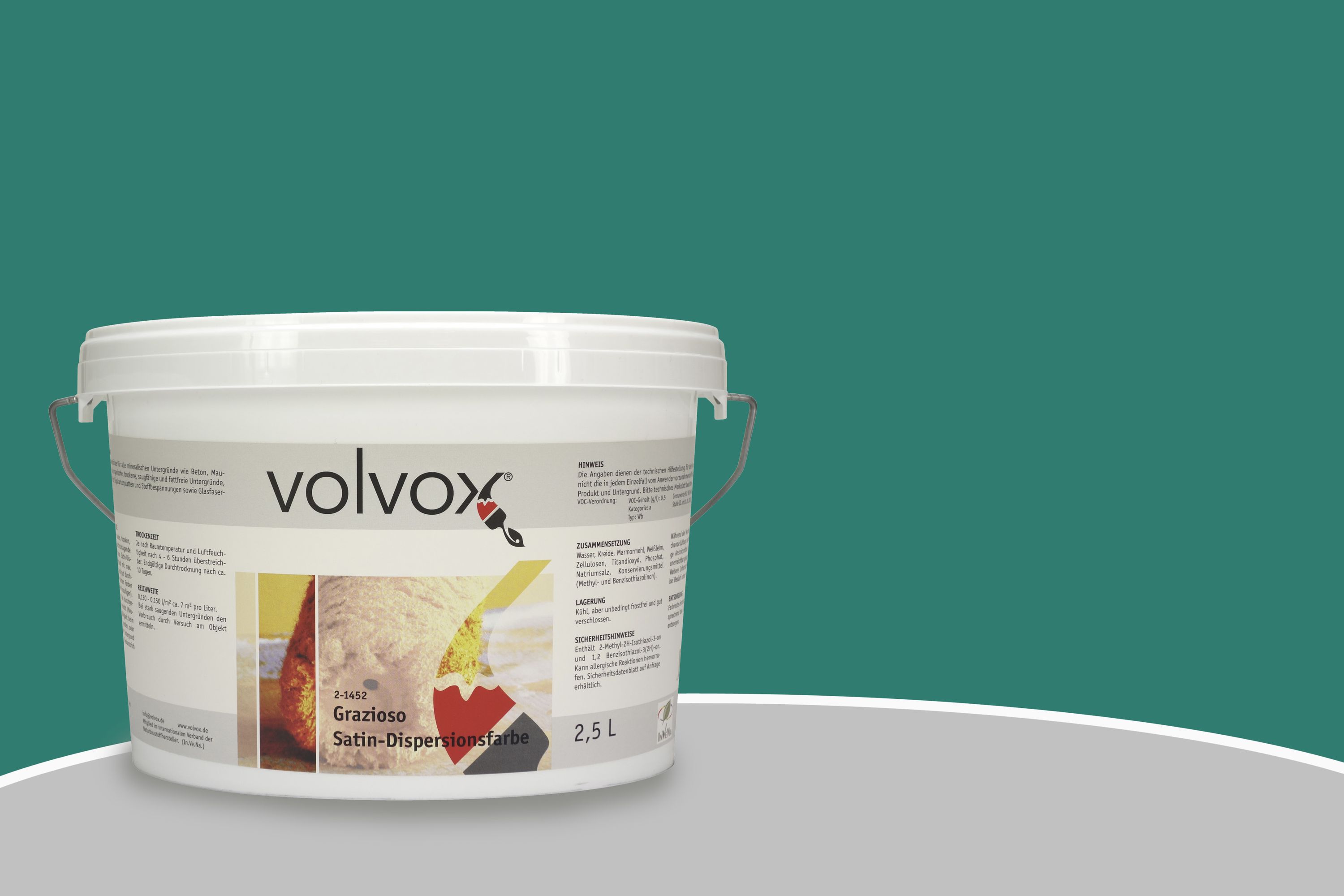 Volvox Grazioso Satin-Dispersionsfarbe 251 Tannengrün