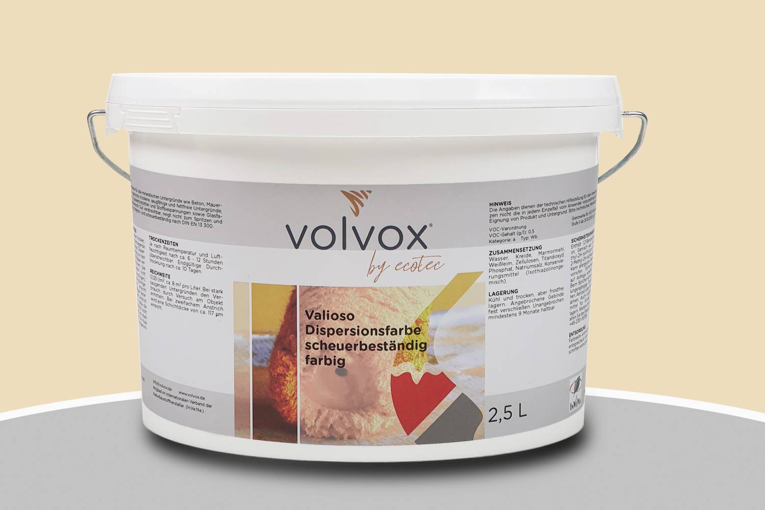 Volvox Valioso Dispersionsfarbe 092 Straw