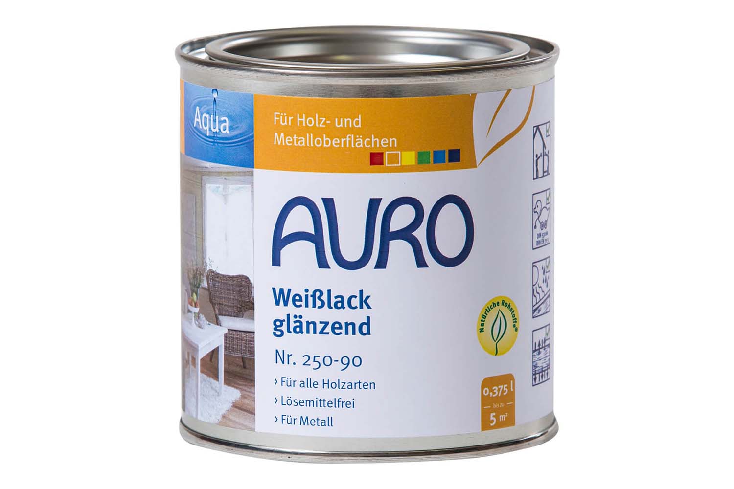 Auro Buntlack glänzend Nr. 250 Weiß