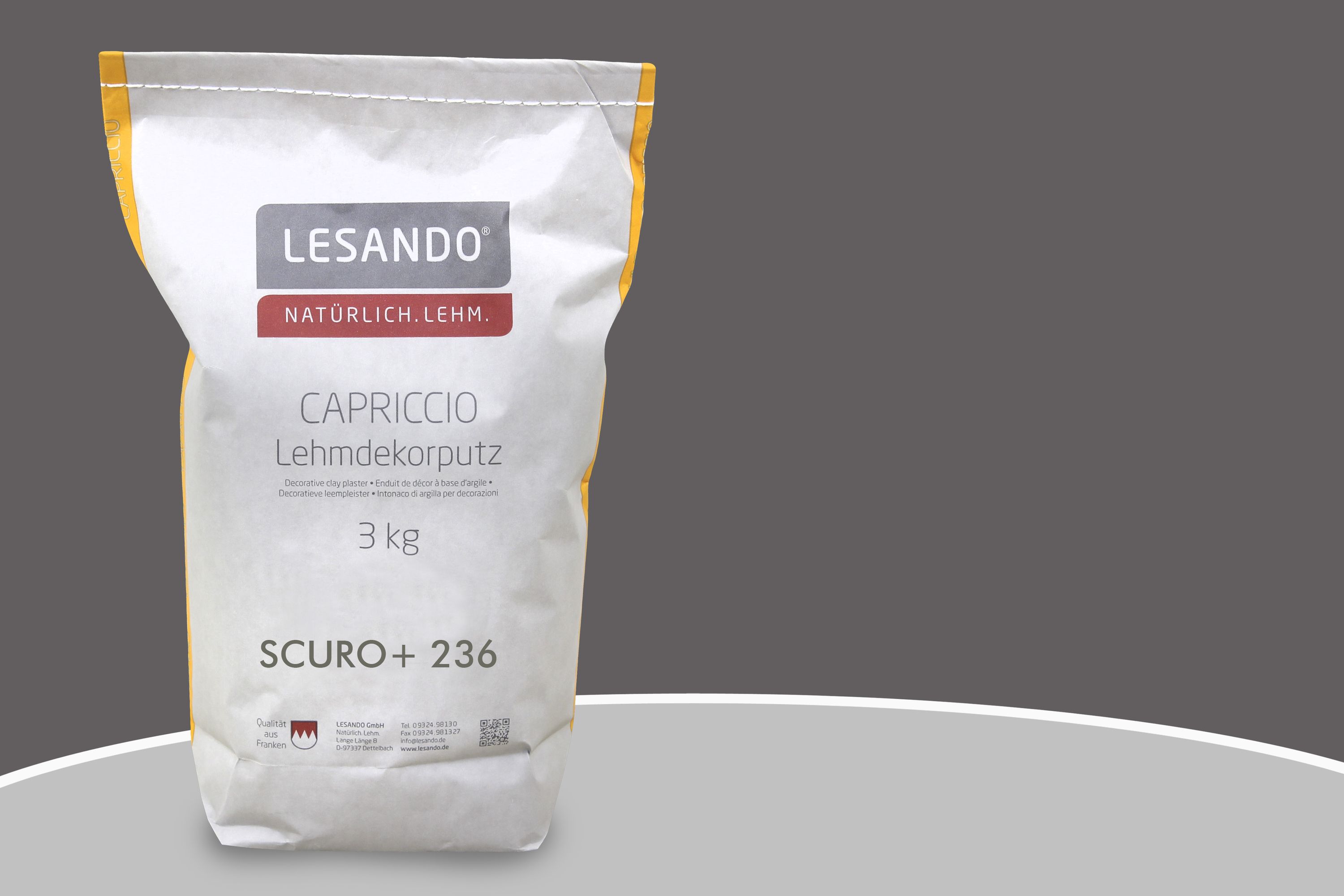 Lesando CAPRICCIO Lehmdekorputz Scuro+ Basisintensivton