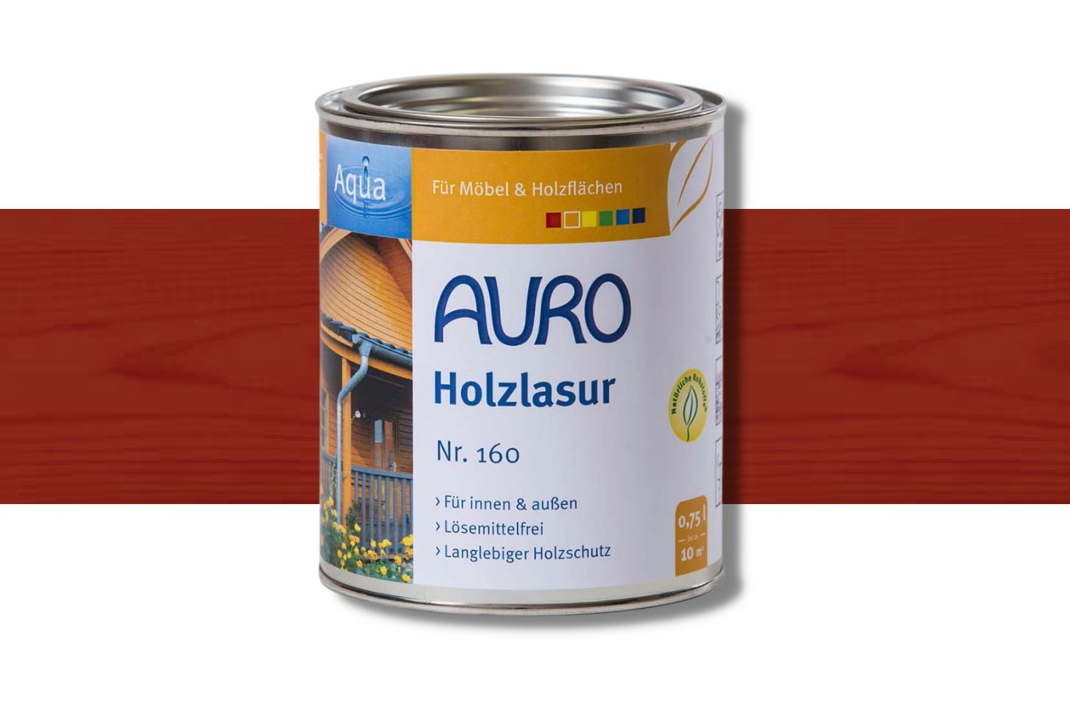 Auro Holzlasur Aqua Nr. 160 Rubinrot