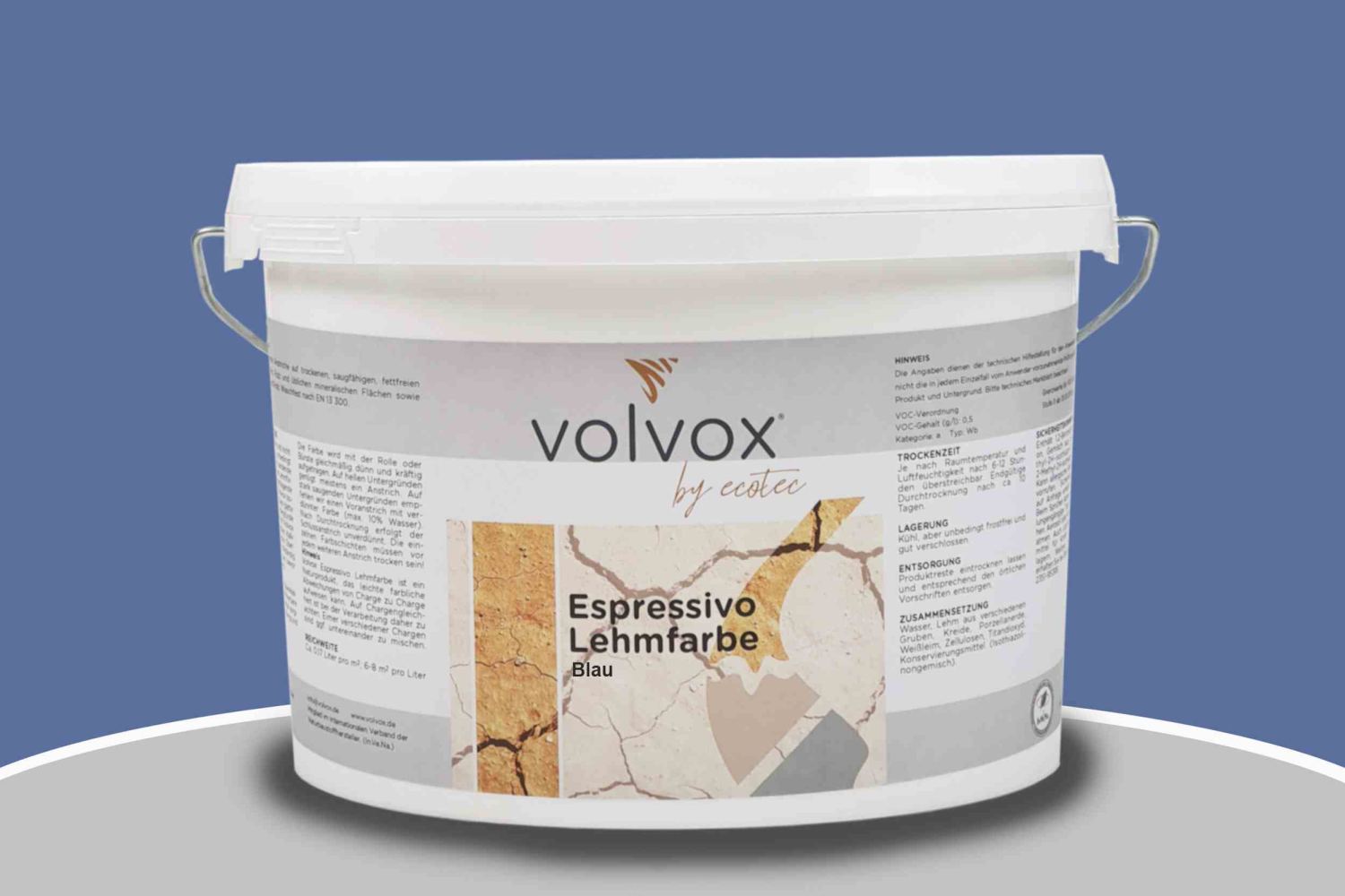 Volvox Espressivo Lehmfarbe 179 Blau