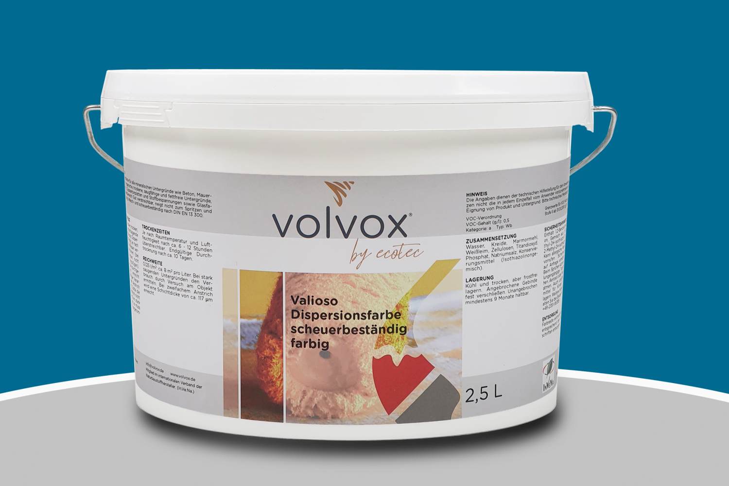 Volvox Valioso Dispersionsfarbe 312 Cornflower
