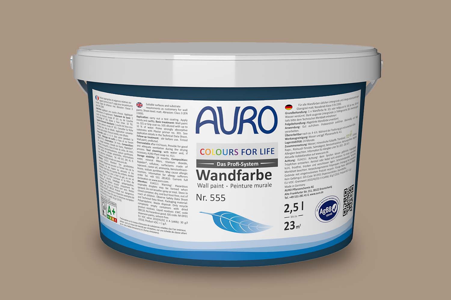 Auro Colours for Life Wand- und Deckenfarbe Nr. 555 - Beige Brown 10