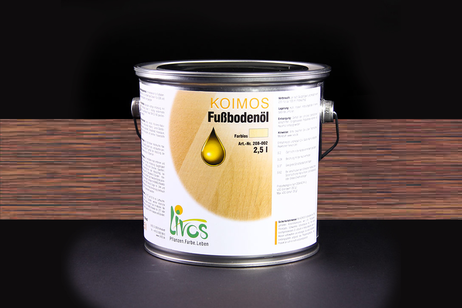 Livos KOIMOS Fußbodenöl Nr. 208 Bongossi