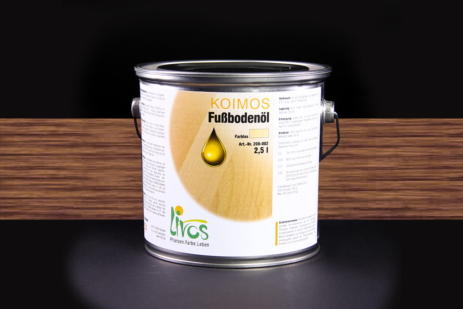 Livos KOIMOS Fußbodenöl Nr. 208 Muhuhu