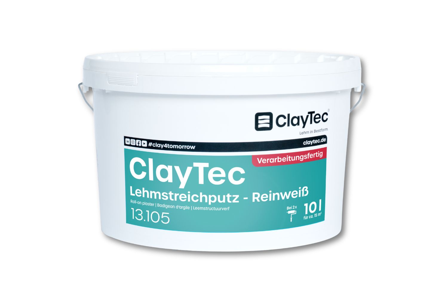 Claytec Lehmstreichputz Reinweiß