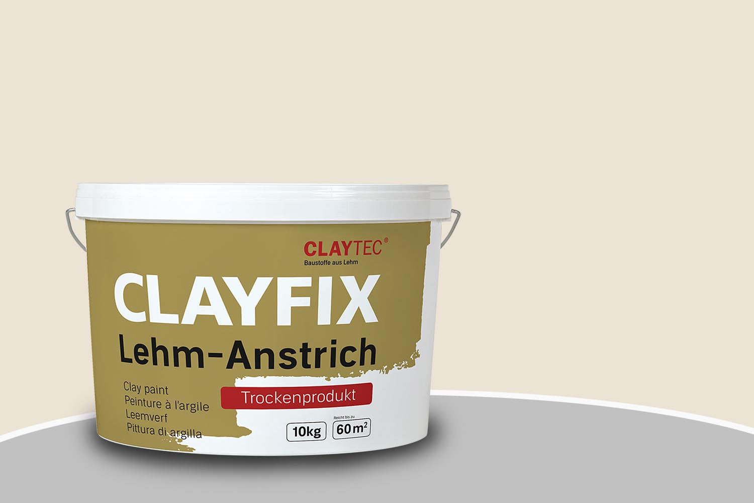 Claytec CLAYFIX Lehm-Anstrich Kolumba Grau