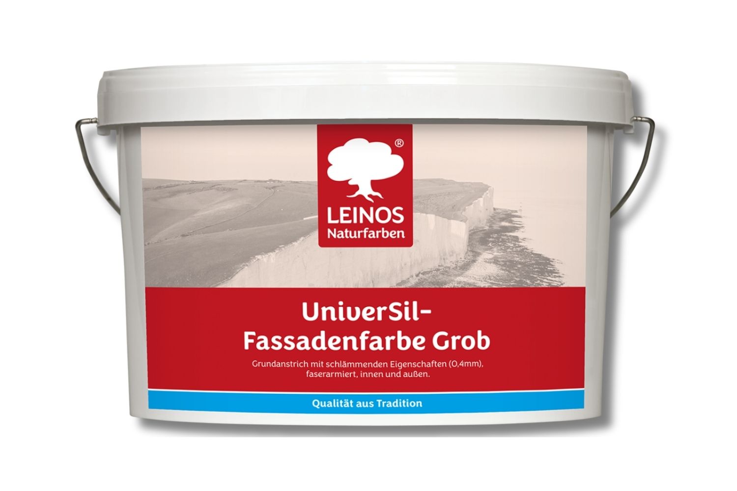 Leinos UniverSil-Fassadenfarbe Grob 615 weiß