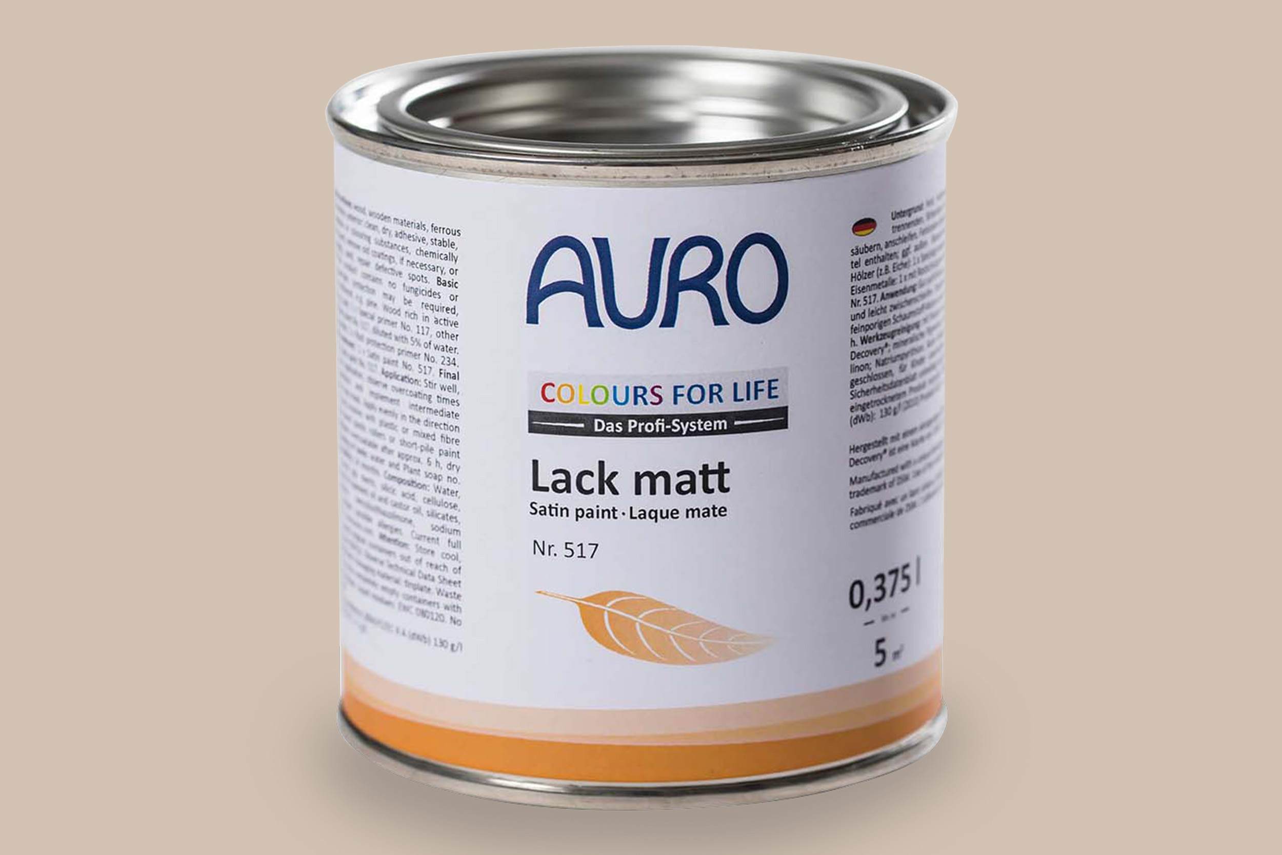 Auro Colours For Life Lack matt 517 - beige brown 20