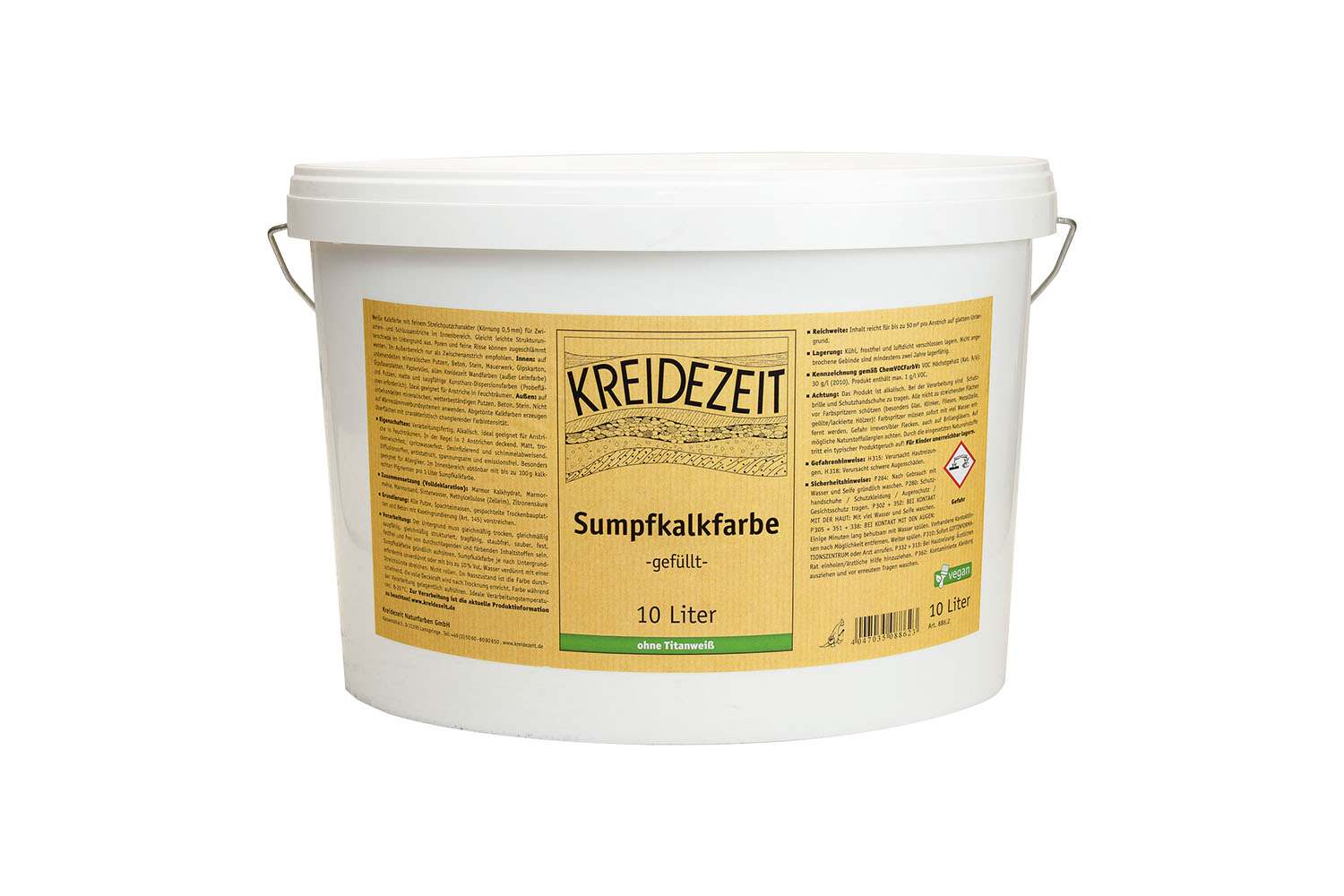 Kreidezeit Sumpfkalkfarbe gefüllt