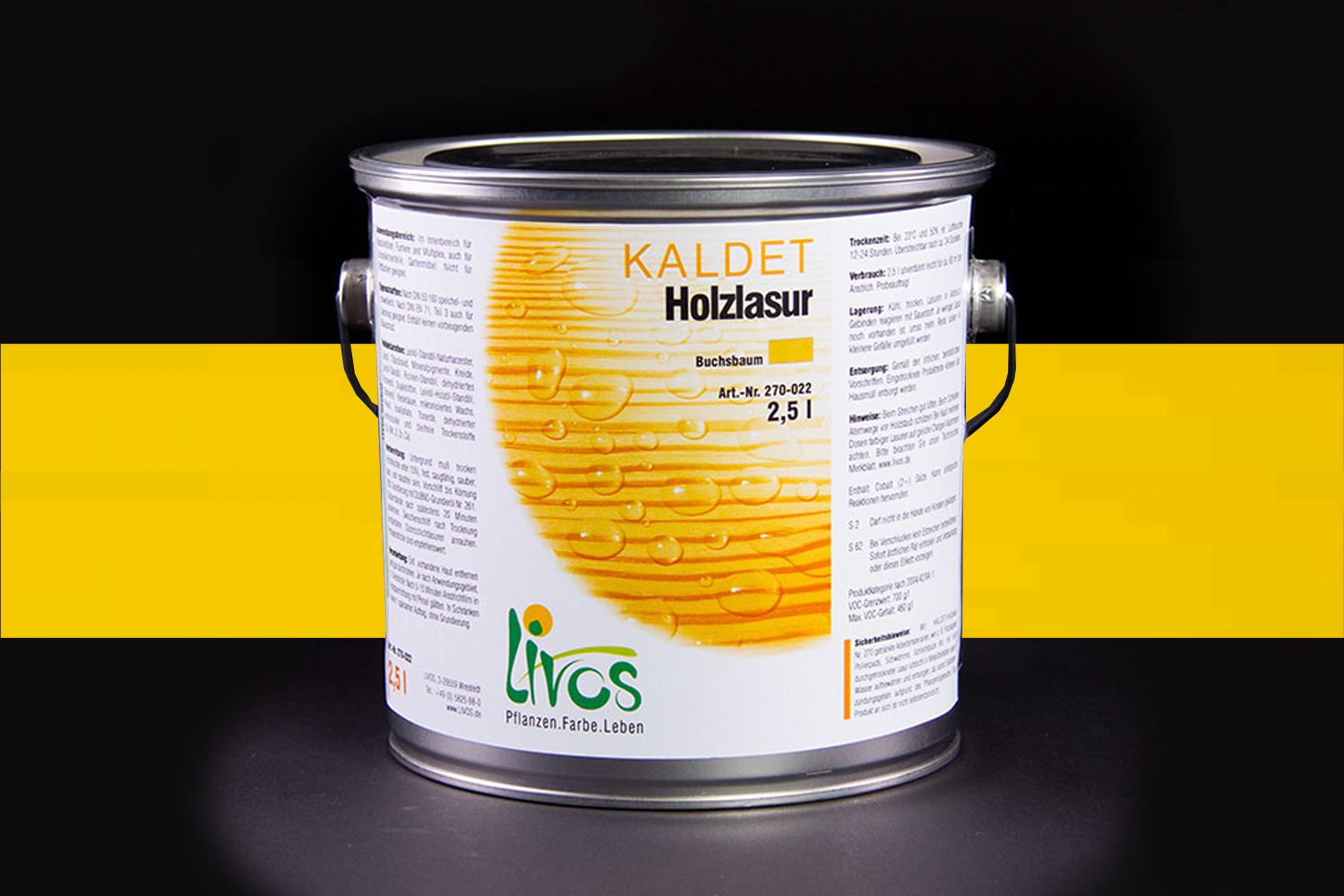 Livos KALDET Holzlasur Nr. 270 Zitrone