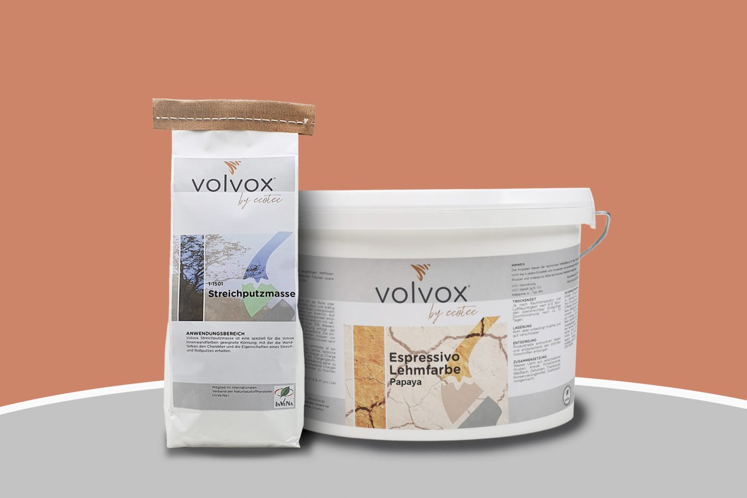 Volvox Lehmstreichputz 286 Papaya