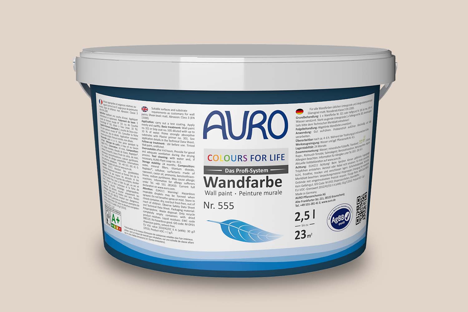 Auro Colours for Life Wand- und Deckenfarbe Nr. 555 - Beige Brown 25