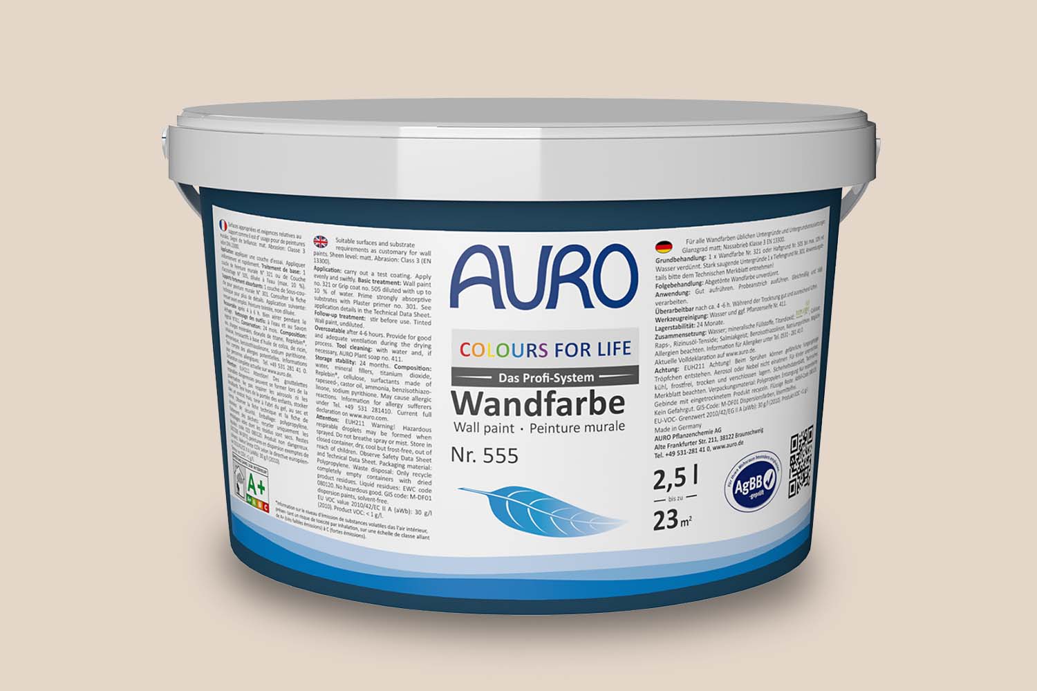 Auro Colours for Life Wand- und Deckenfarbe Nr. 555 - Hazelnut 25
