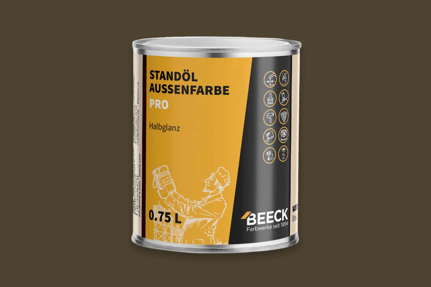 BEECK Standölaußenfarbe Pro seidenglanz Nougat 01