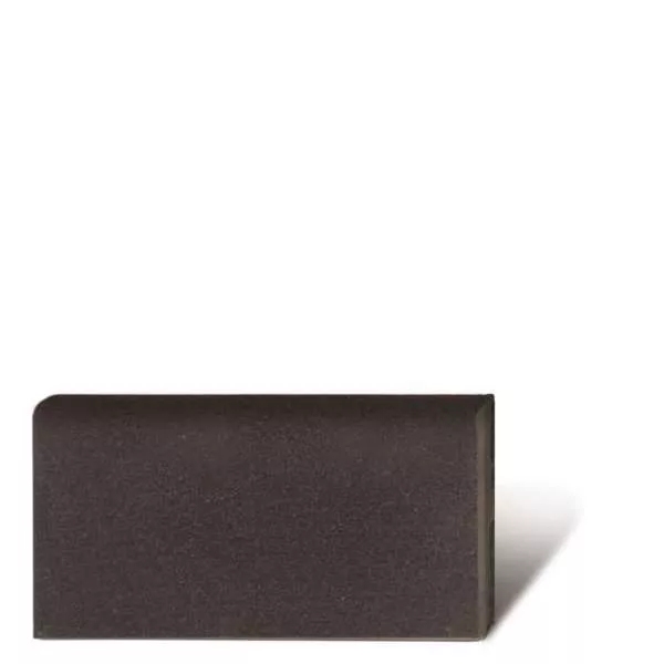 VIA Zementmosaiksockel 77w -  20 x 12 x 1,6 cm - Unifarbe schwarzbraun