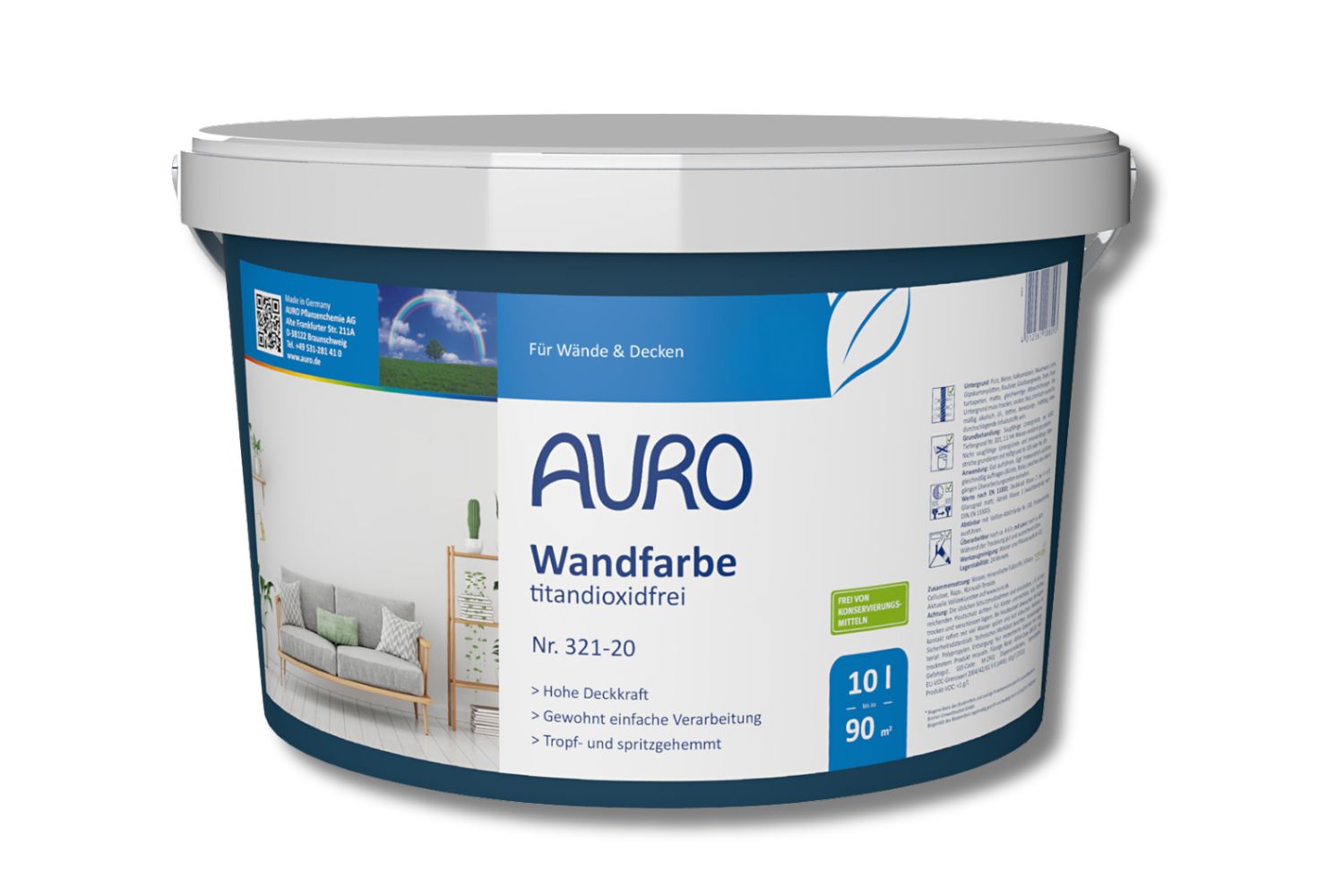 Auro Wandfarbe titandioxidfrei Nr. 321