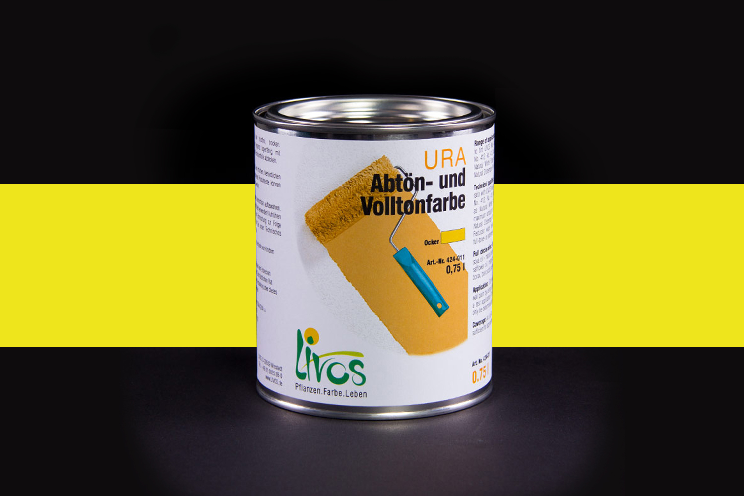 Livos URA Abtön- und Volltonfarbe Nr. 424 Sonnengelb