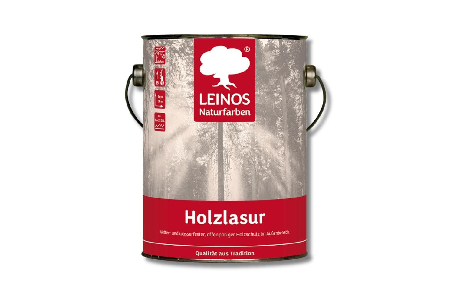 Leinos Holzlasur für außen 260 Anthrazitgrau