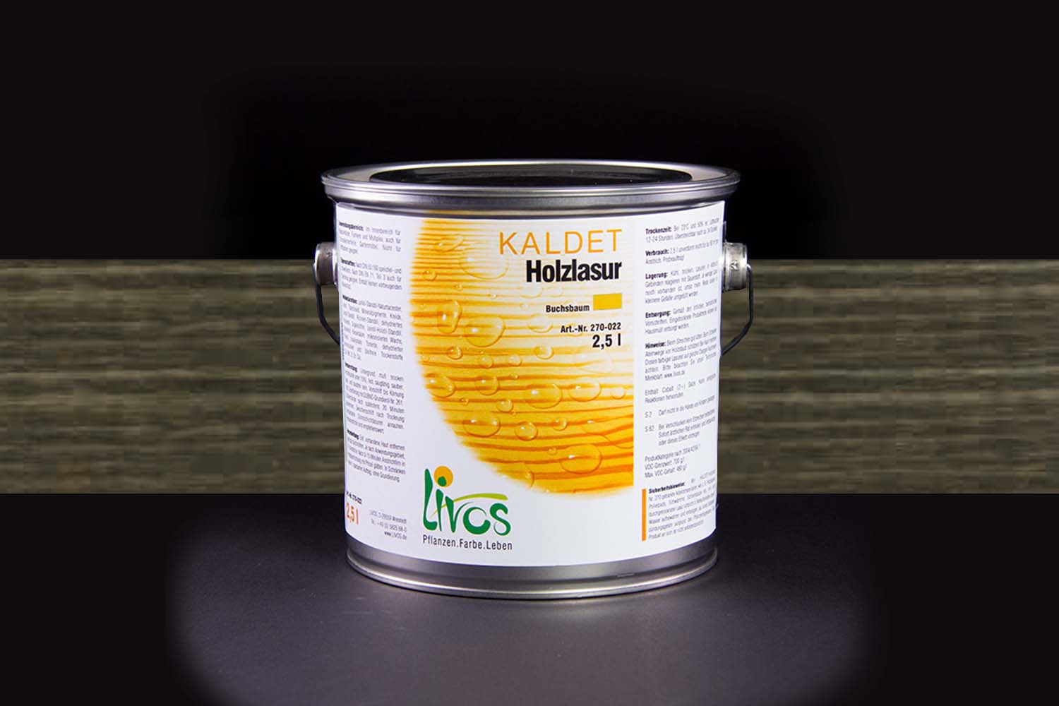 Livos KALDET Holzlasur Nr. 270 Ebenholz