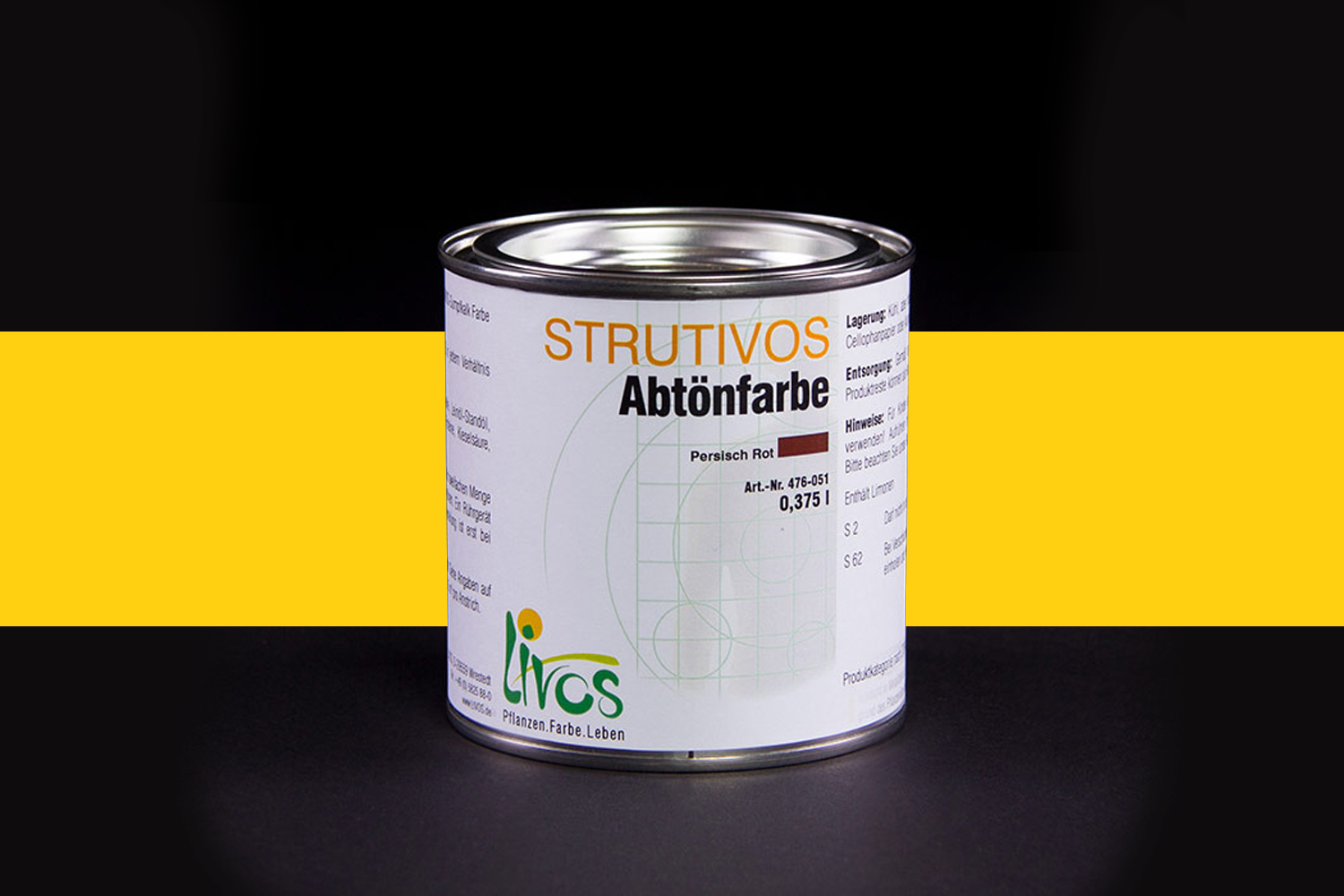 Livos STRUTIVOS Abtönfarbe Nr. 476 Goldgelb