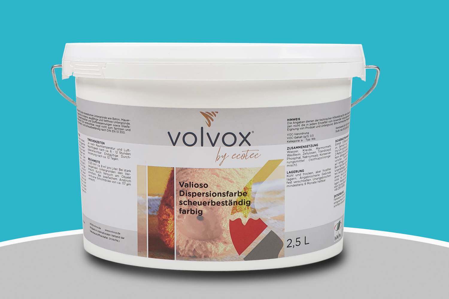 Volvox Valioso Dispersionsfarbe 309 Lagoon