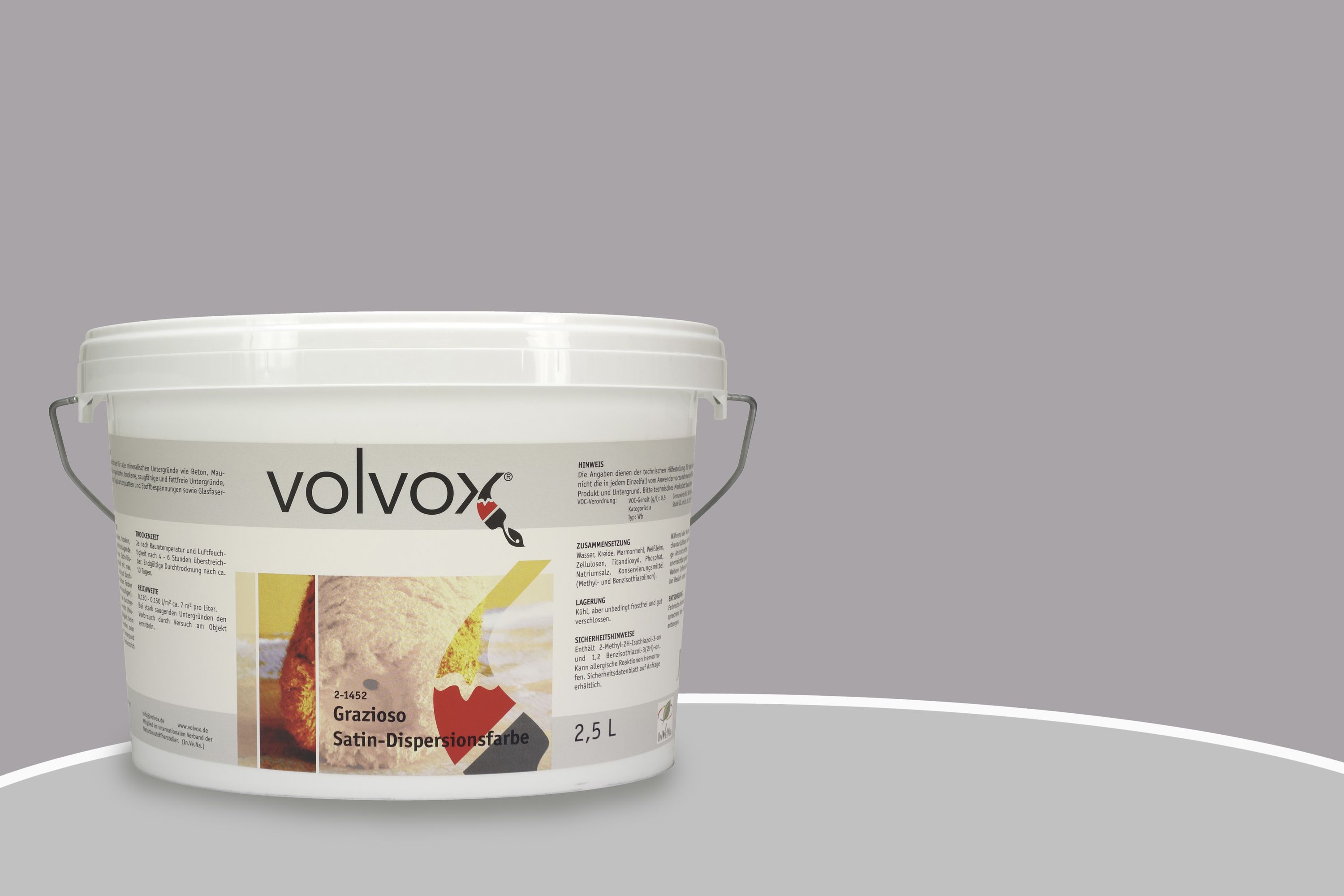 Volvox Grazioso Satin-Dispersionsfarbe 068 Meteor Grey