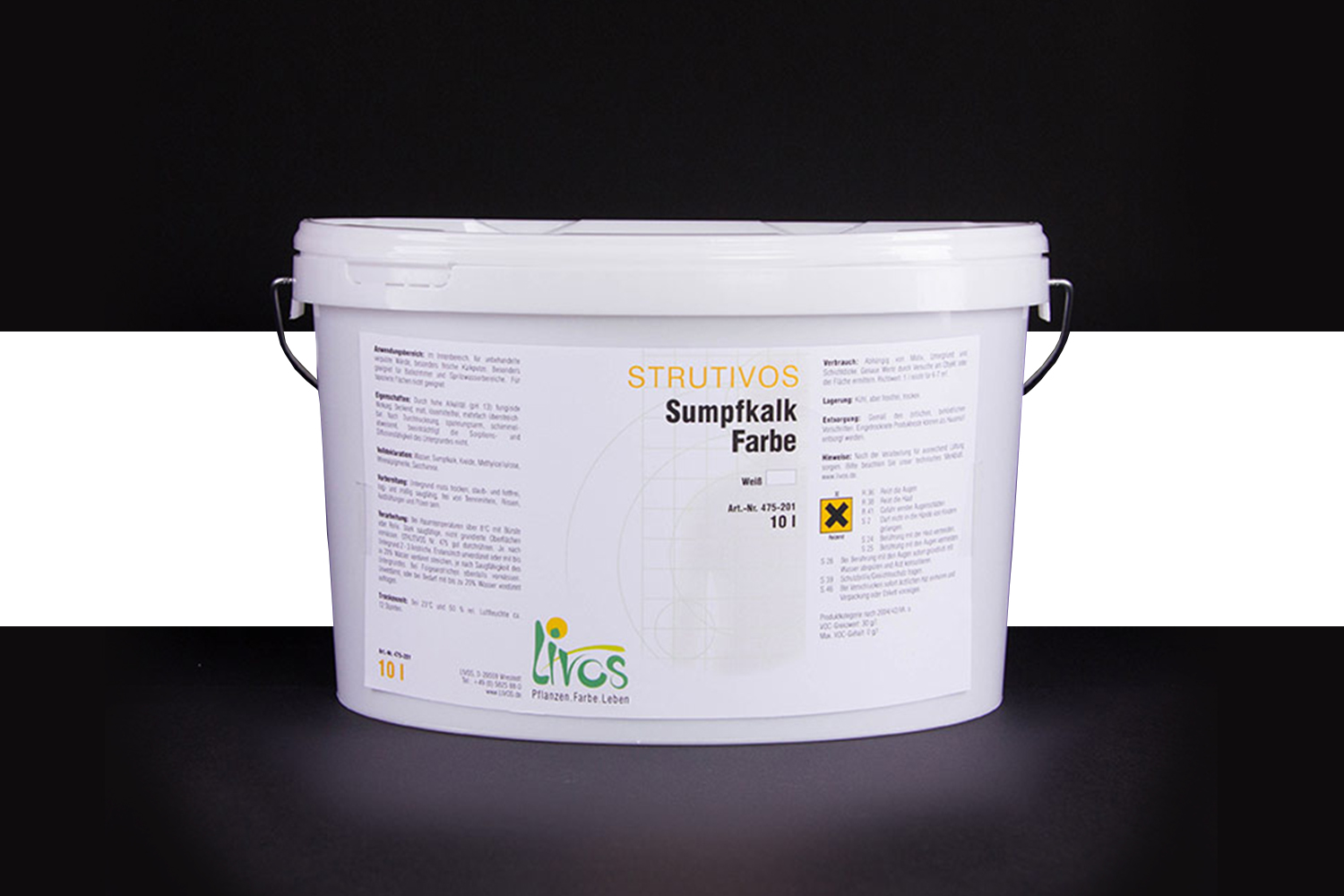 Livos STRUTIVOS Sumpfkalkfarbe Nr. 475 Weiß