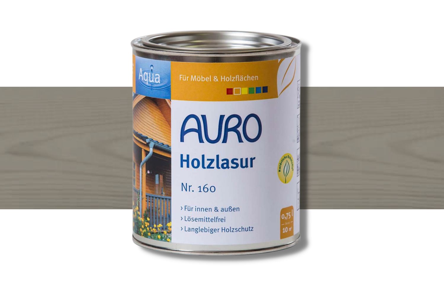 Auro Holzlasur Aqua Nr. 160 Grau
