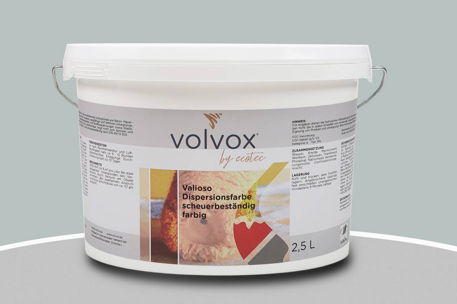 Volvox Valioso Dispersionsfarbe 304 Silver Queen
