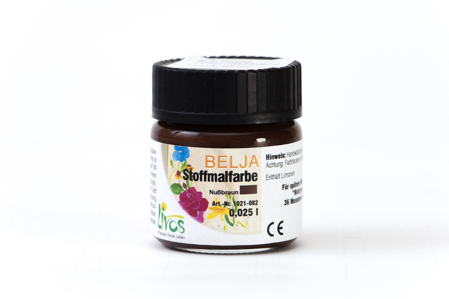Livos BELJA Stoffmalfarbe Nr. 1021 Nussbraun