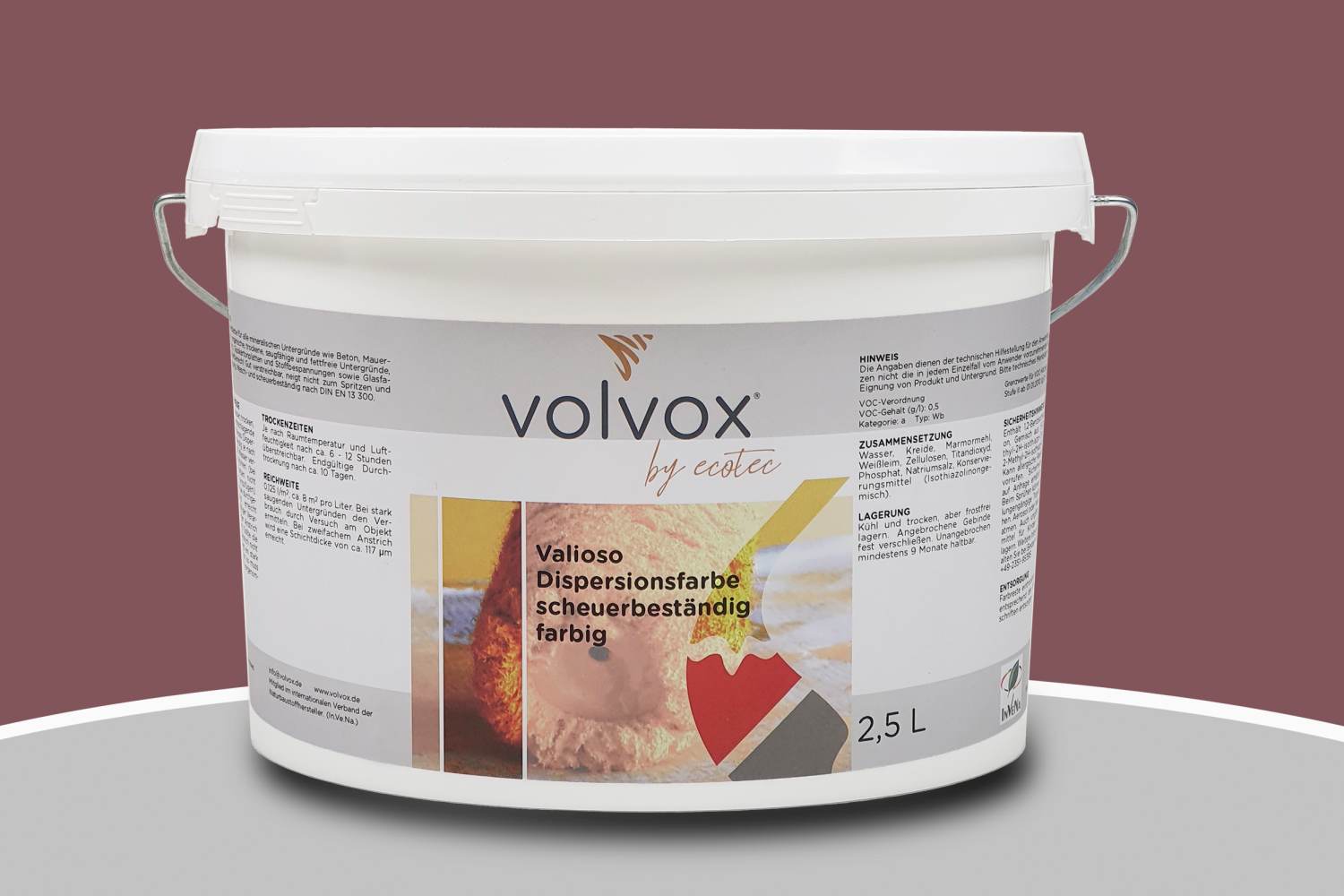 Volvox Valioso Dispersionsfarbe 295 Brombeere