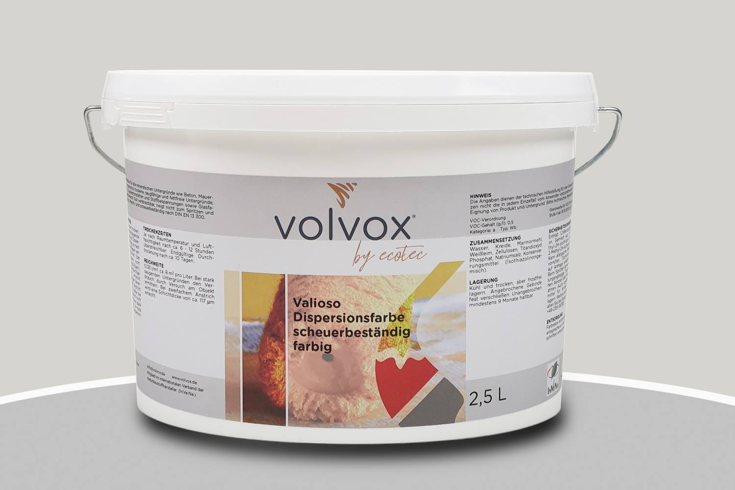Volvox Valioso Dispersionsfarbe 276 Lichtgrau