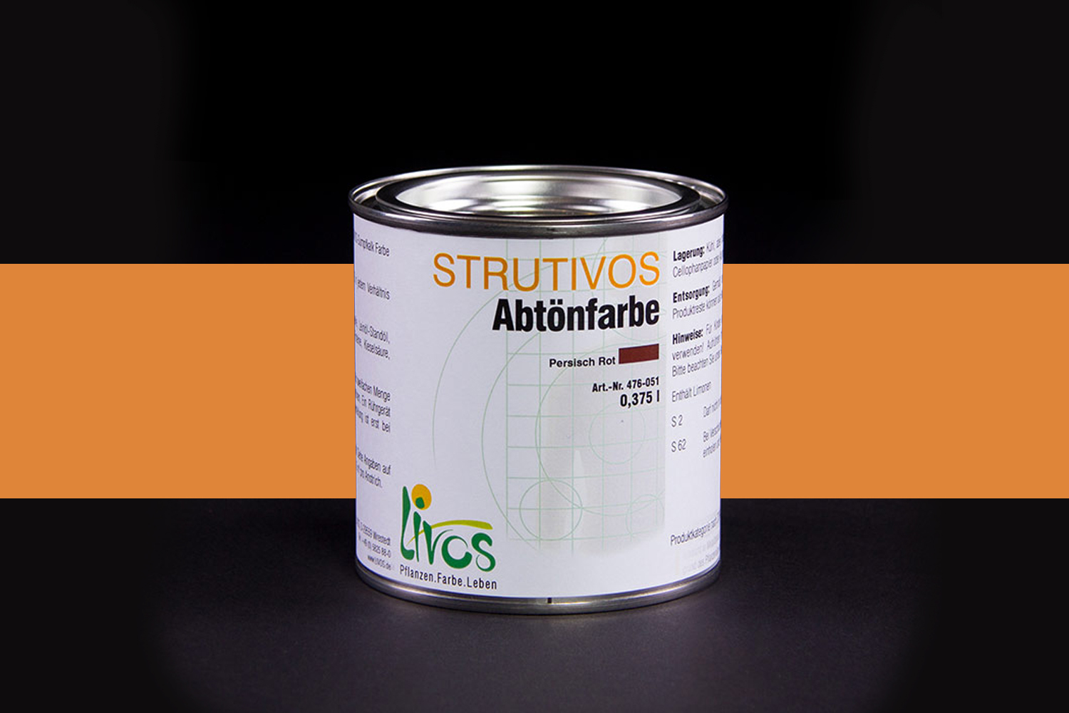 Livos STRUTIVOS Abtönfarbe Nr. 476 Cognac