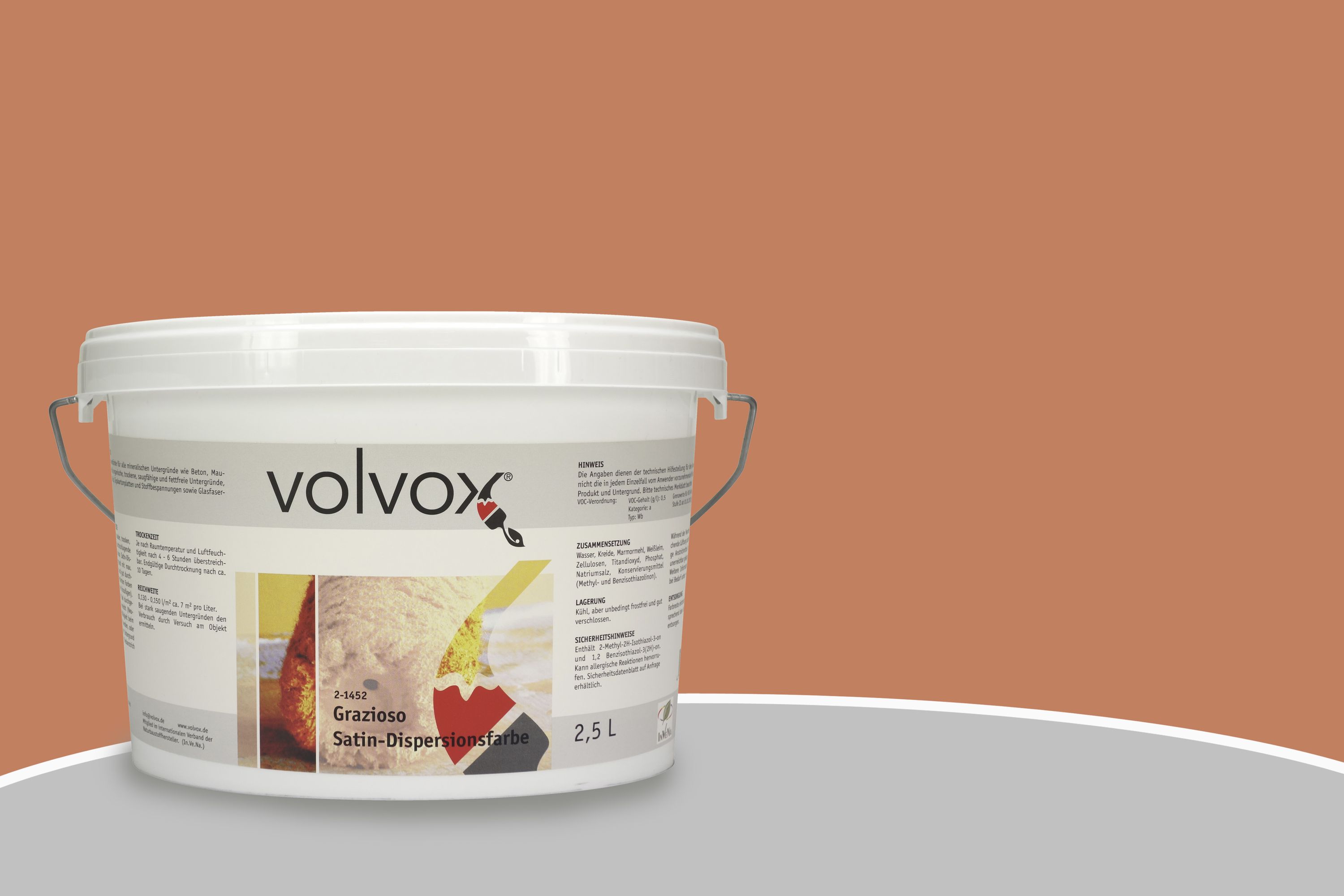 Volvox Grazioso Satin-Dispersionsfarbe 286 Papaya