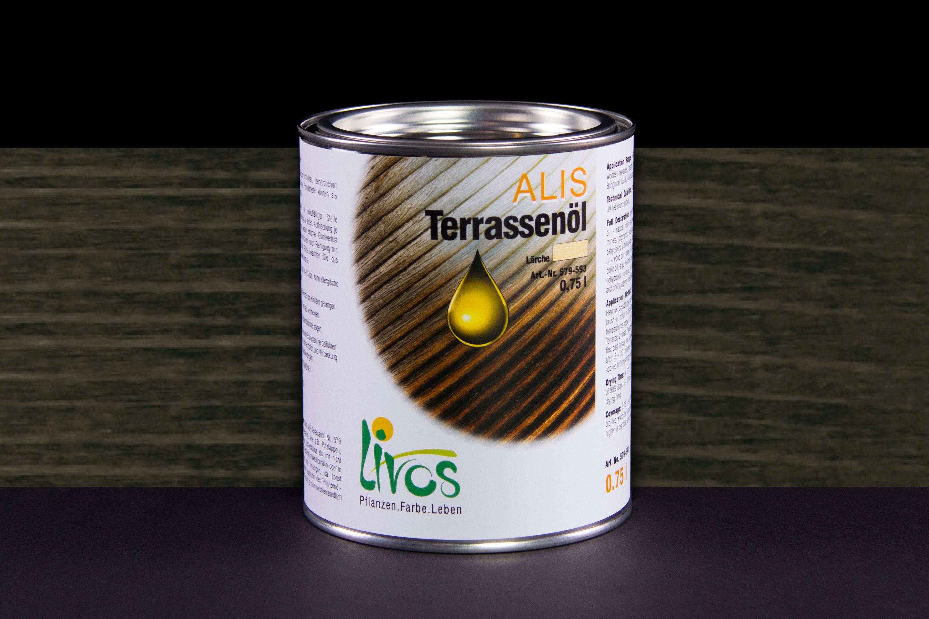 Livos ALIS Terrassenöl Nr. 579 Schwarz