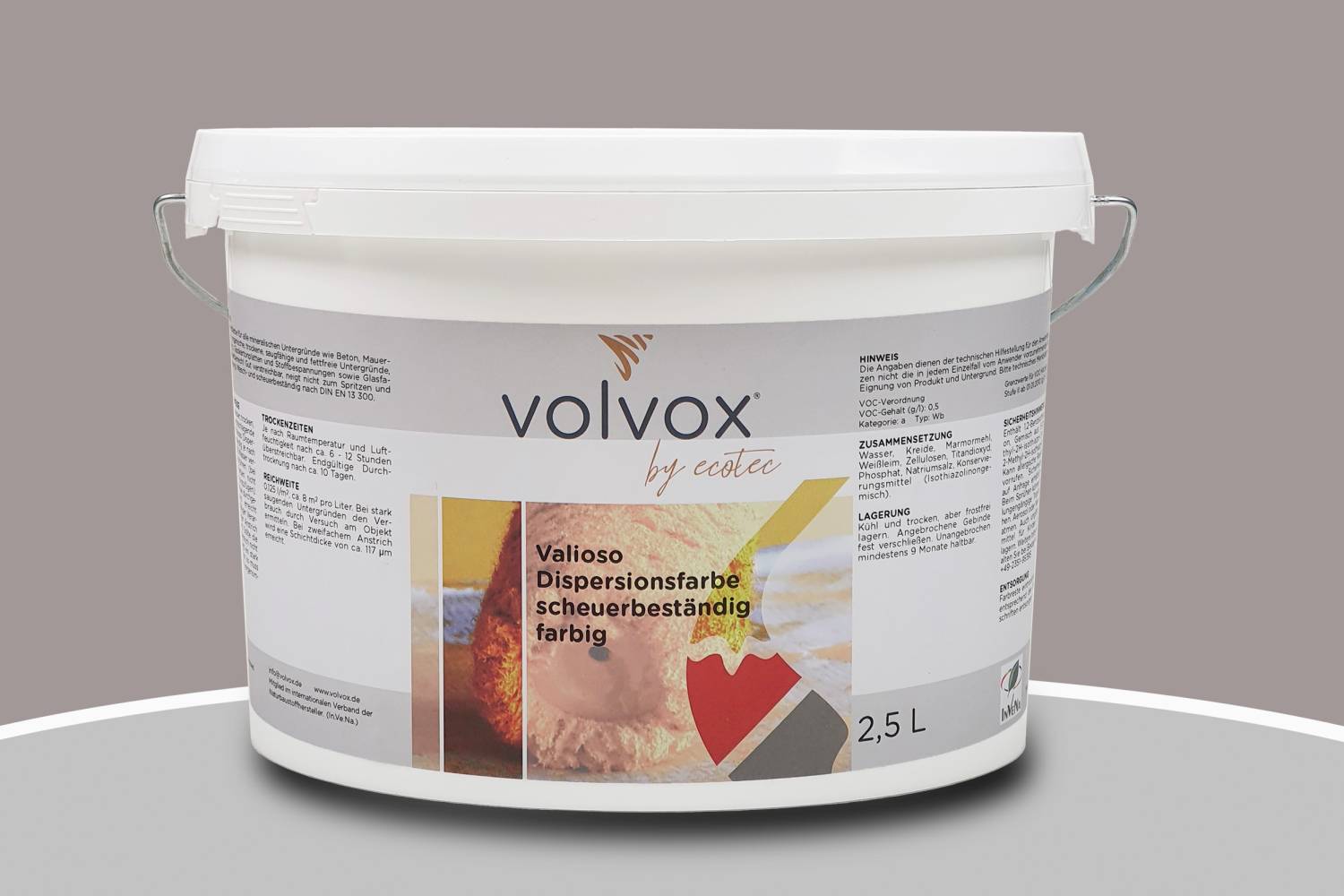 Volvox Valioso Dispersionsfarbe 068 Meteor Grey