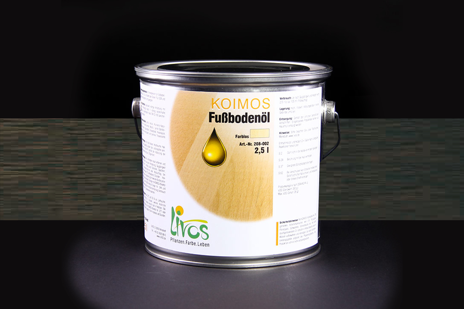 Livos KOIMOS Fußbodenöl Nr. 208 Schwarz