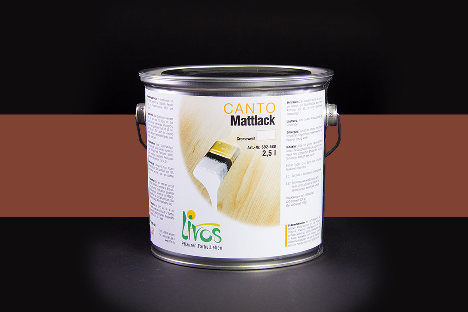 Livos CANTO Mattlack Nr. 692 Kupferbraun