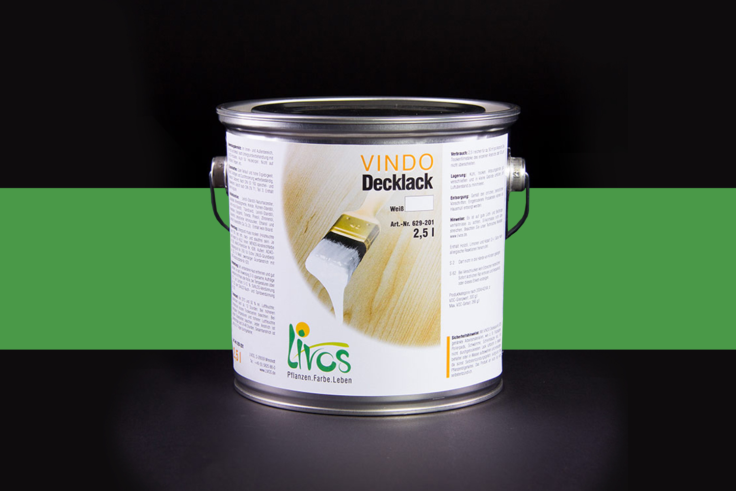 Livos VINDO Decklack Nr. 629 Grün