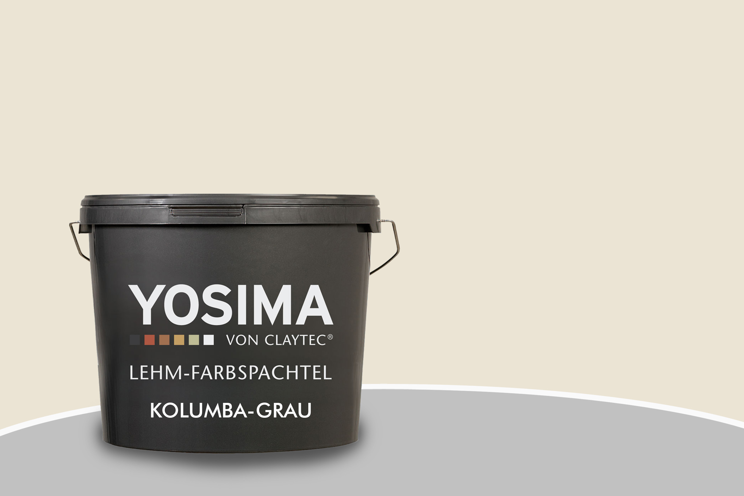 Claytec Yosima Lehm-Farbspachtel Kolumba-Grau