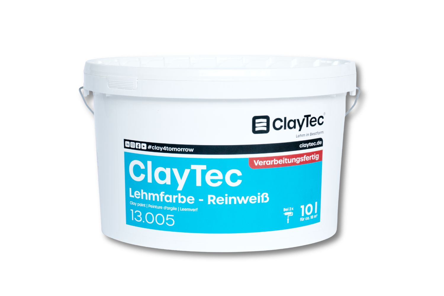 Claytec Lehmfarbe Reinweiß