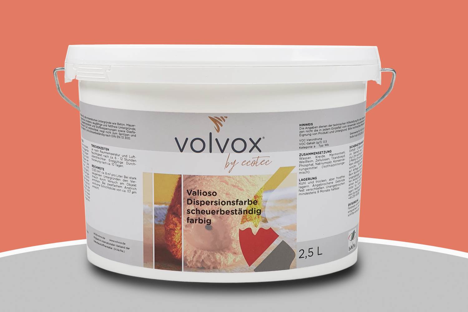 Volvox Valioso Dispersionsfarbe 039 Powder Rouge