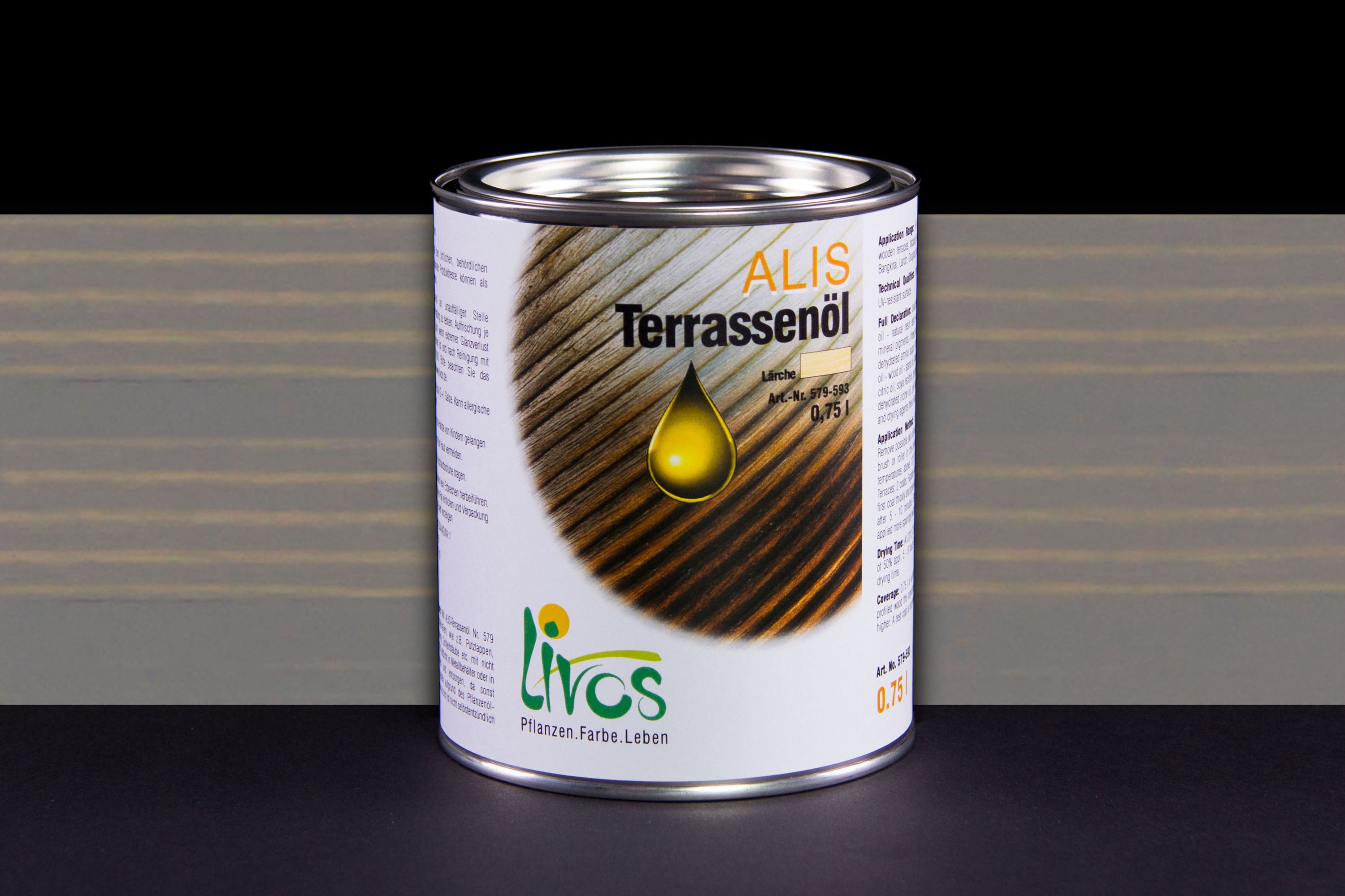 Livos ALIS Terrassenöl Nr. 579 Schiefergrau