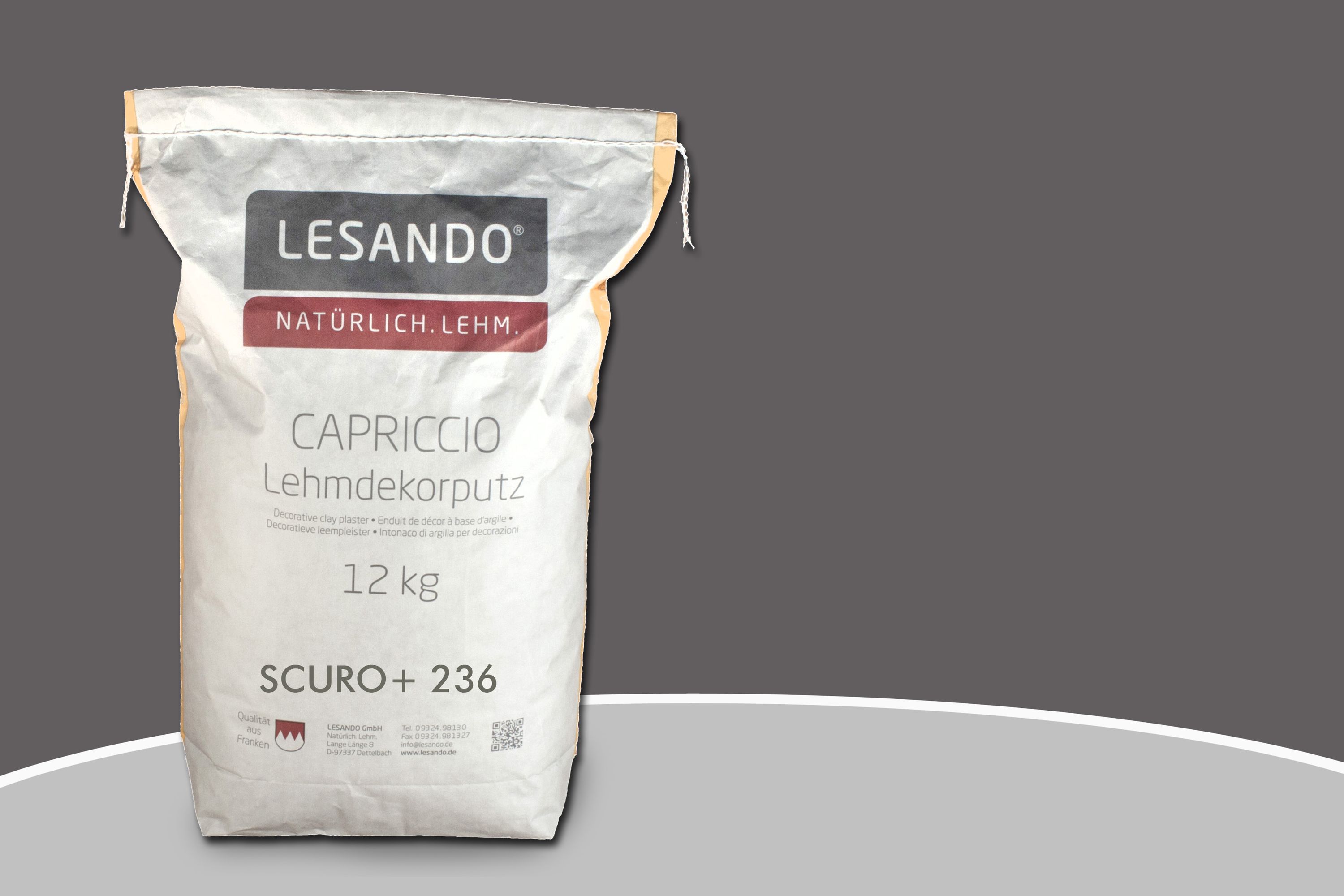 Lesando CAPRICCIO Lehmdekorputz Scuro+ Basisintensivton