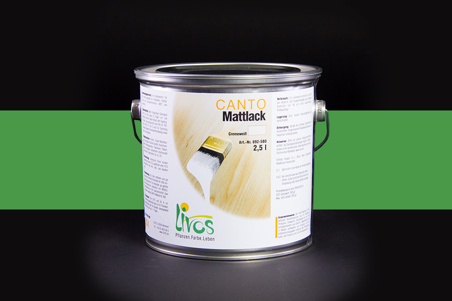 Livos CANTO Mattlack Nr. 692 Grün