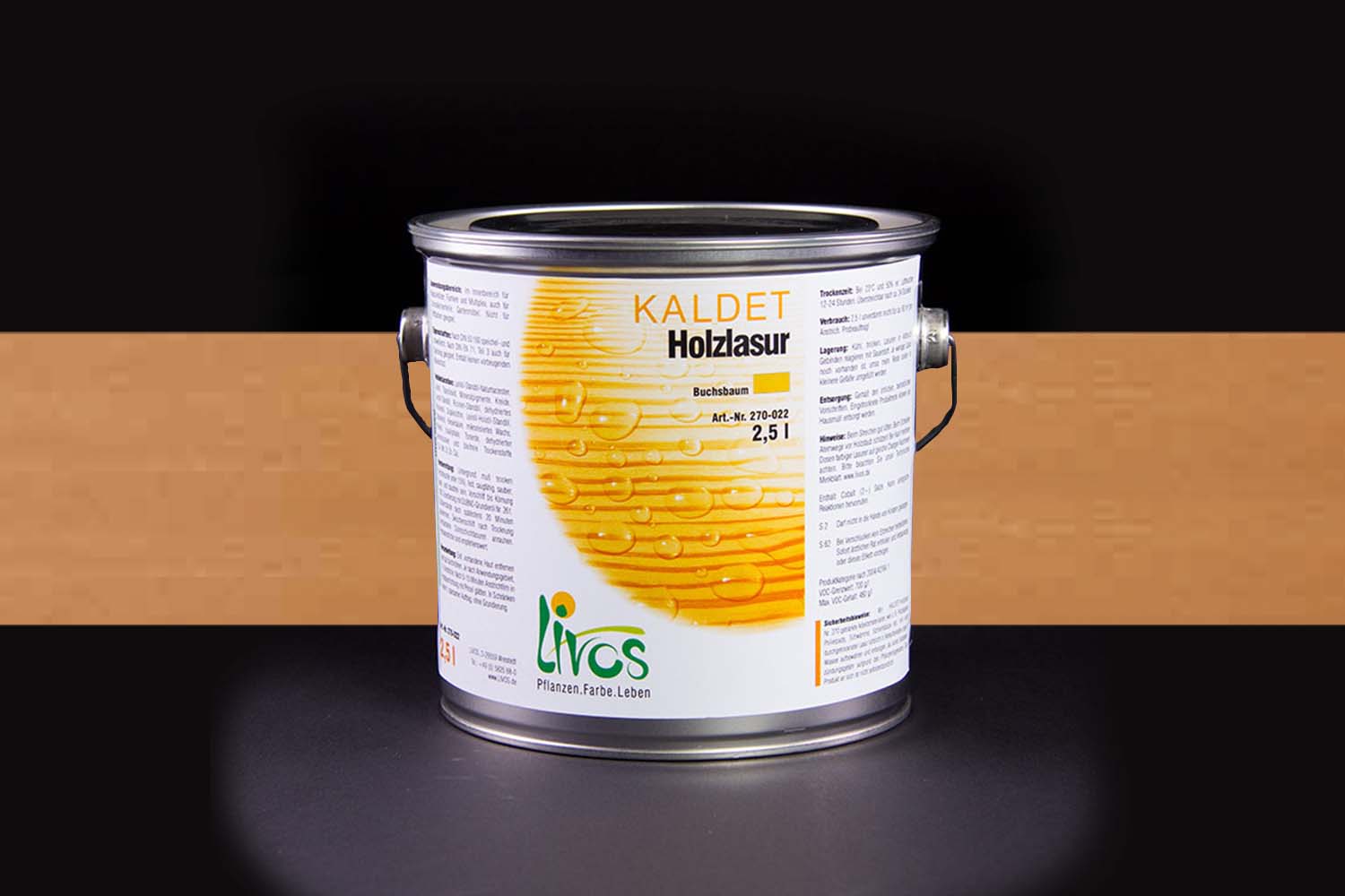 Livos KALDET Holzlasur Nr. 270 Teak Dunkel