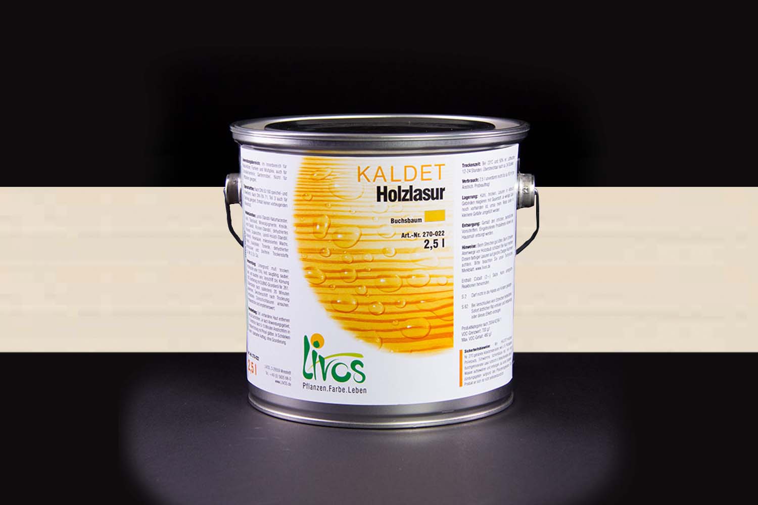 Livos KALDET Holzlasur Nr. 270 Lichtgrau